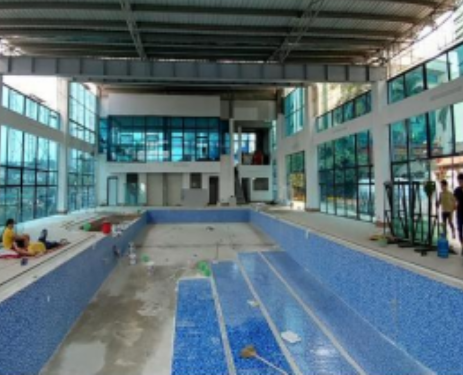 Bể bơi đã hoàn thiện